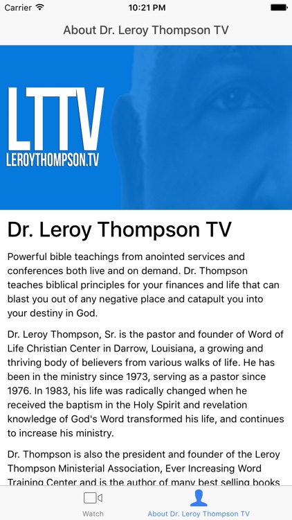 Dr. Leroy Thompson TV