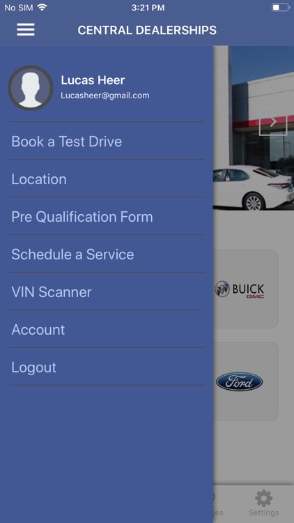 Central Dealerships App