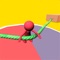 Twist the rope around the stickman pull them to the correct side