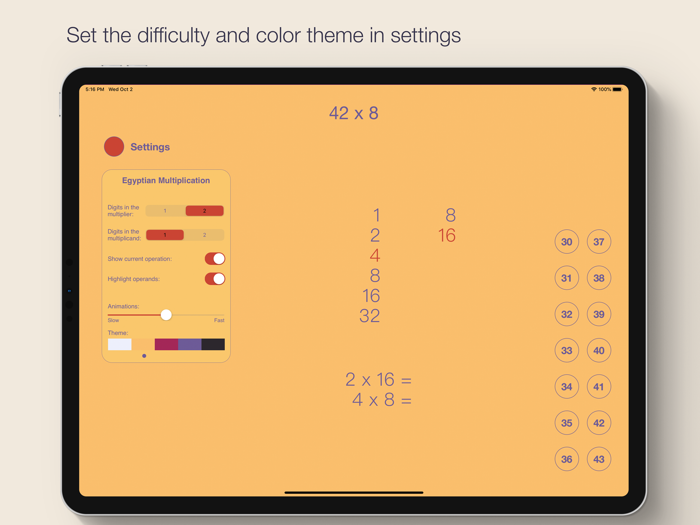 Egyptian Multiplication Method