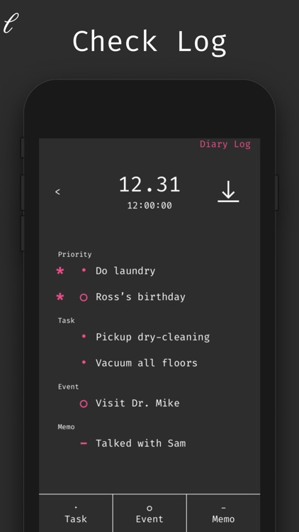 Log  - ToDo App