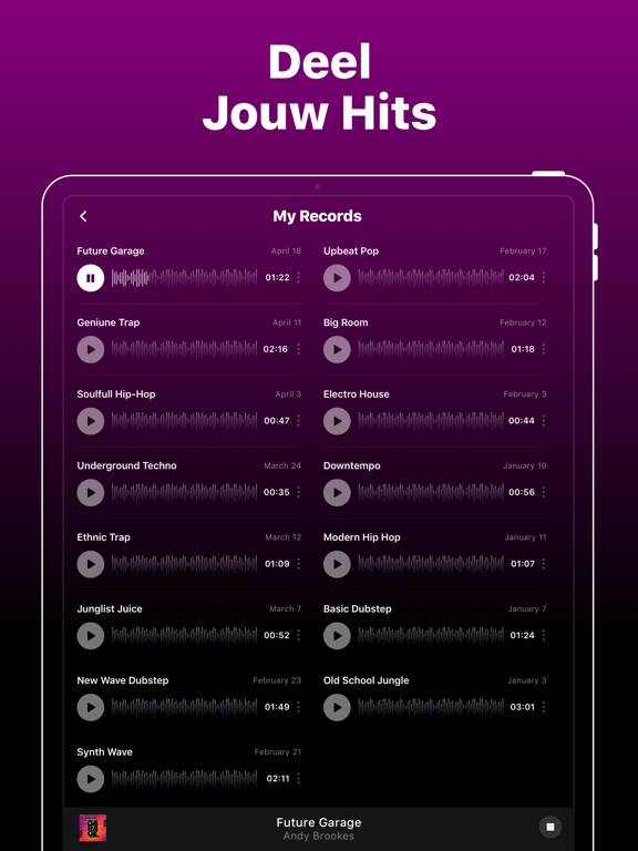 Groovepad - Muziek maken iPad app afbeelding 5