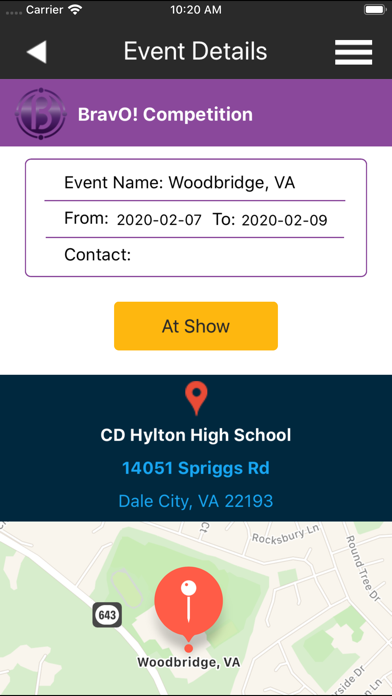 BravO! Competition Events screenshot 3