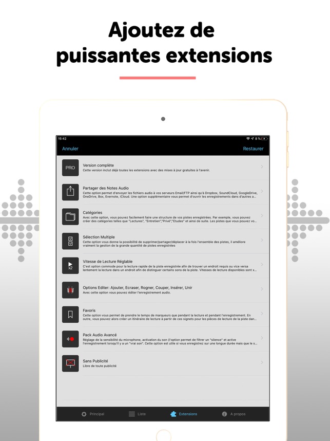 Dictaphone Enregistreur Audio Dans L App Store