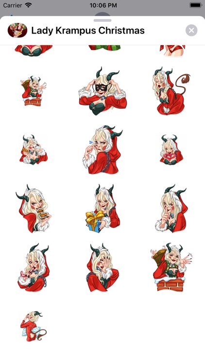 Lady Krampus Christmas Sticker