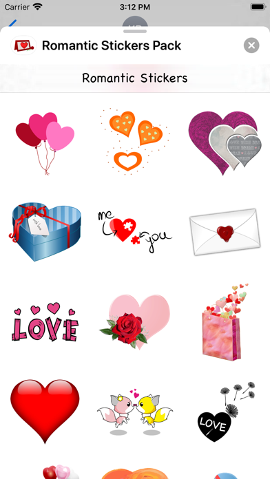 Romantic Stickers Pack screenshot 2