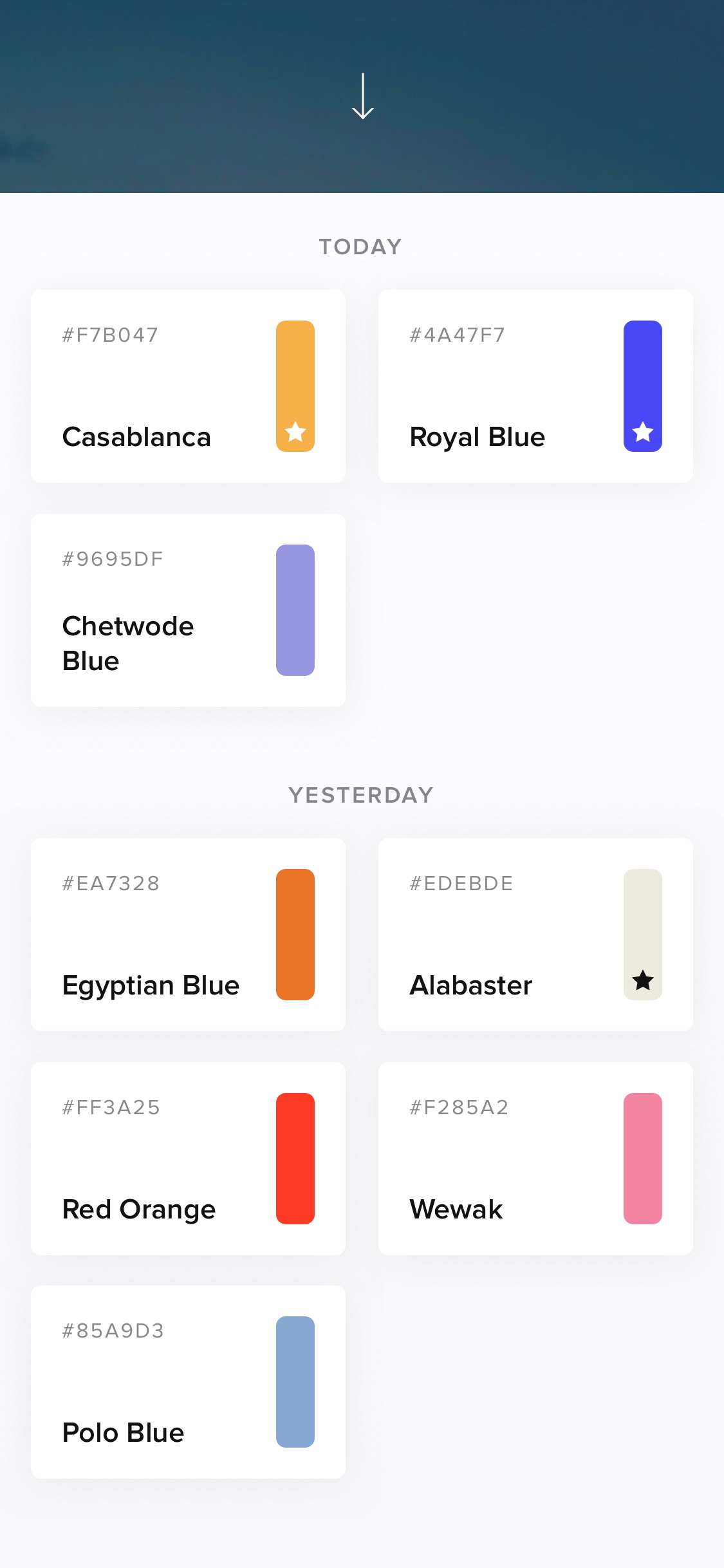 Screenshot do app Cone - Live Color Picker
