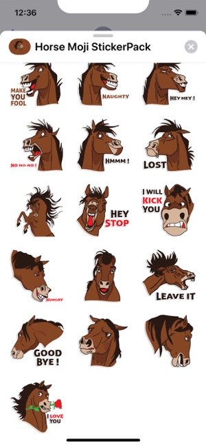 Horse Moji StickerPack(圖5)-速報App