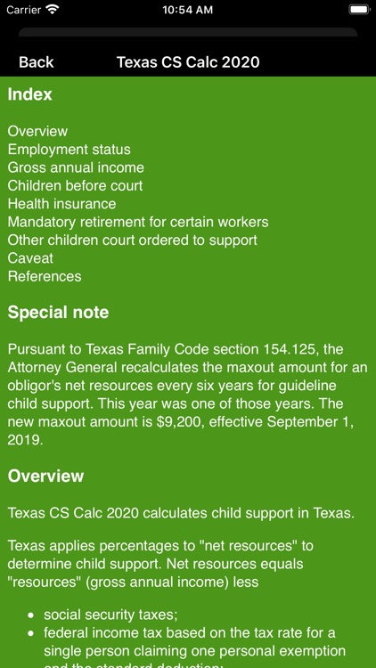 Texas Child Support Calc 2020 screenshot-3