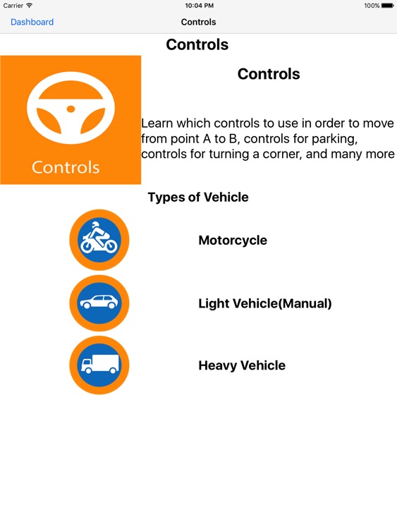 K53 Signs and Control