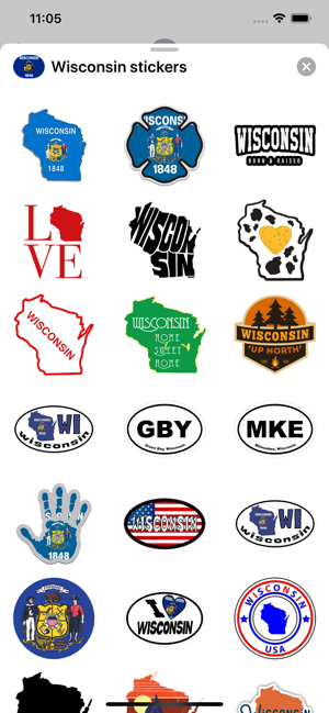 Wisconsin emoji - USA stickers(圖2)-速報App