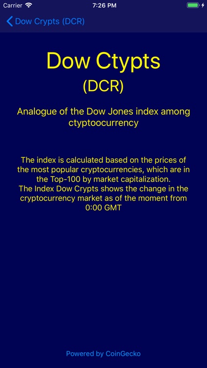 Dow Crypts (DCR): crypto index screenshot-3