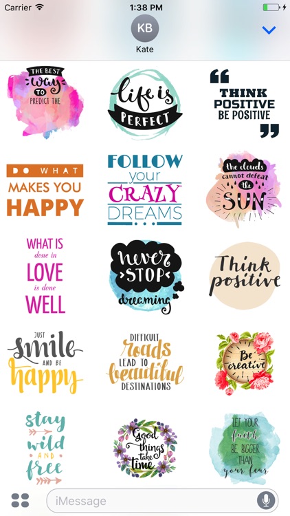 Animated Think Positive Quotes