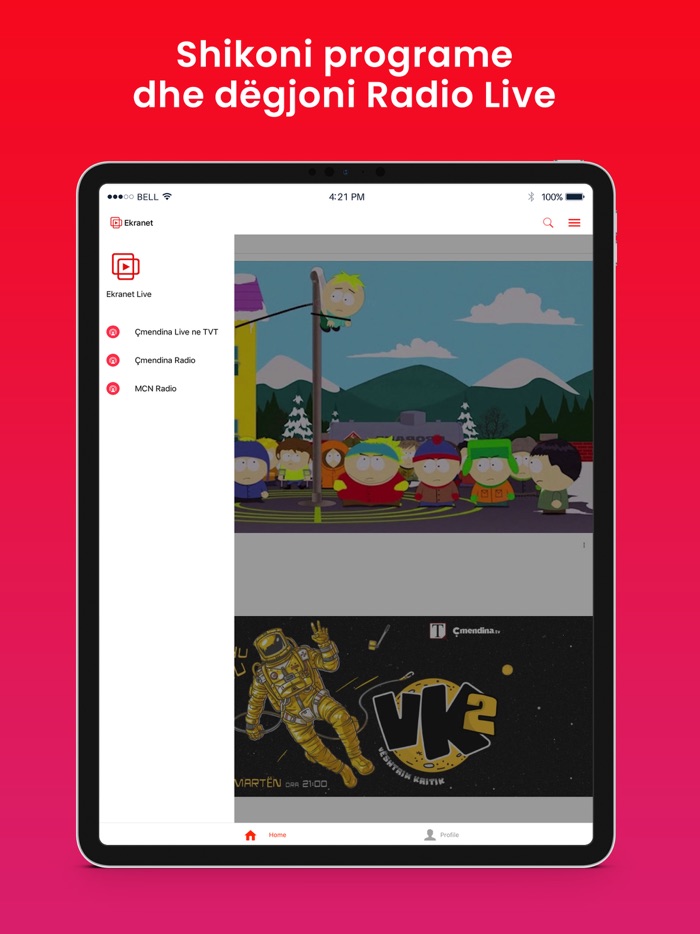 Ekranet platforma per video