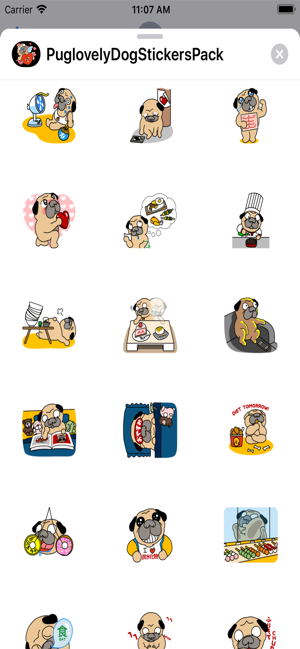 Pug love Dog Stickers Pack(圖2)-速報App