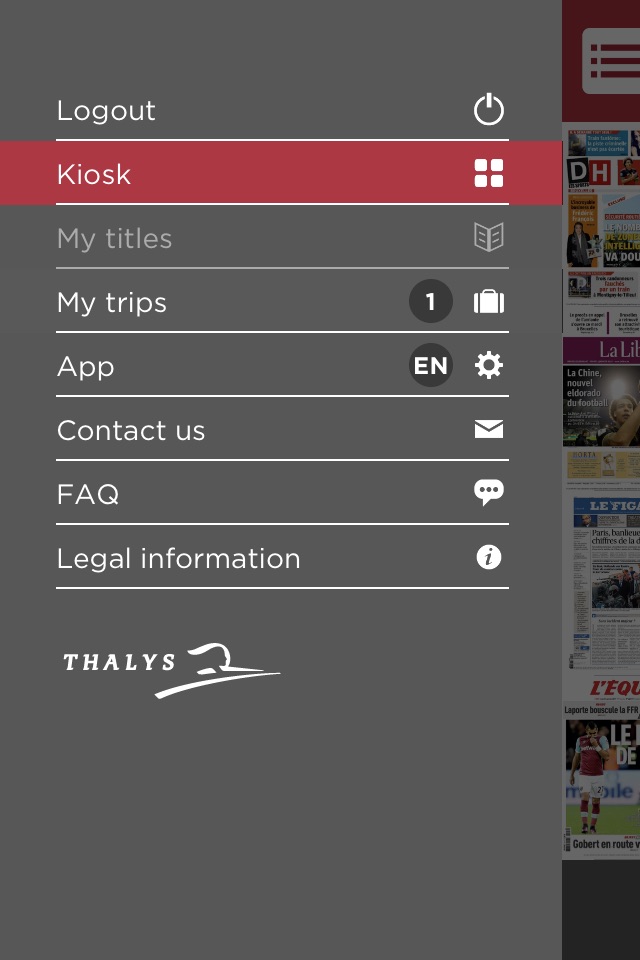 e-PRESS&MORE by Thalys screenshot 2