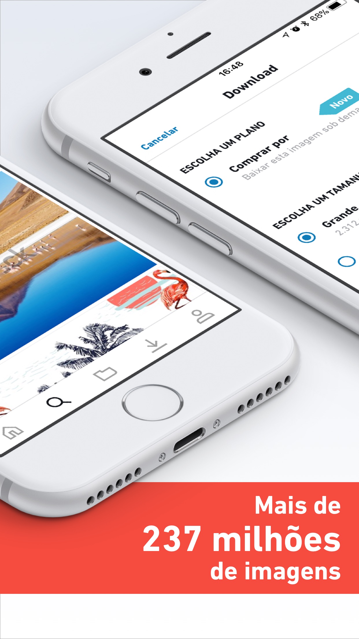 Screenshot do app Shutterstock: Estoque de Fotos