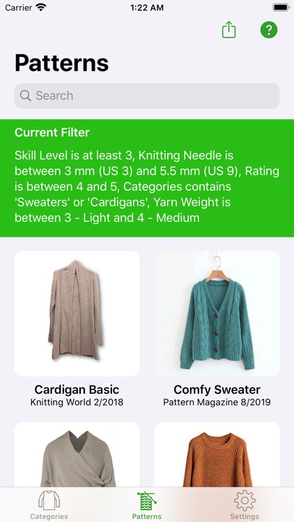 Knitting Patterns Lite