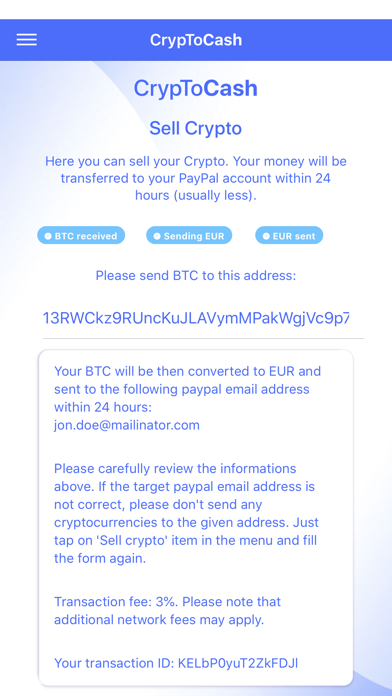 CrypToCash - Bitcoin to money screenshot 4