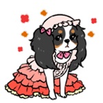 Adorable Cavalier Dog Sticker