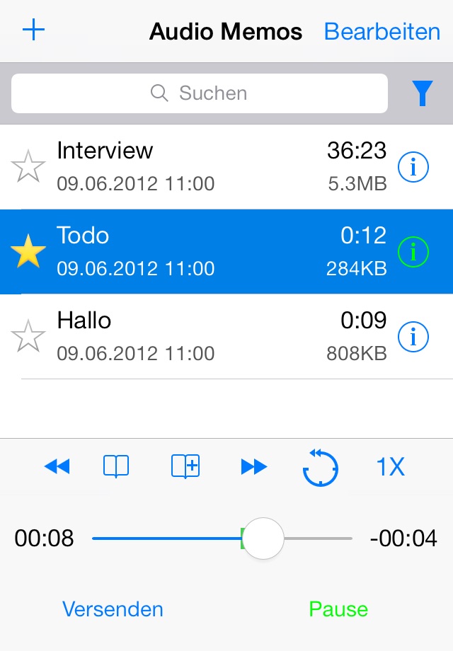 Audio Memos Pro screenshot 2