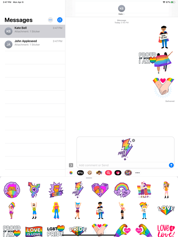 Screenshot #6 pour LGBT Happy Pride Stickers