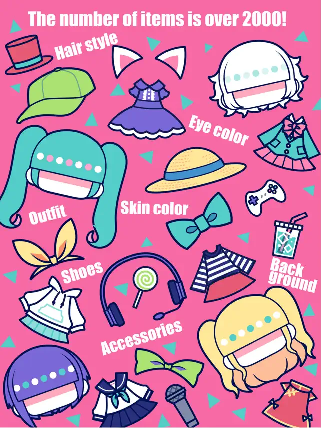 Captura de Pantalla 2 CustomTiyoko -Dress Up Game- iphone