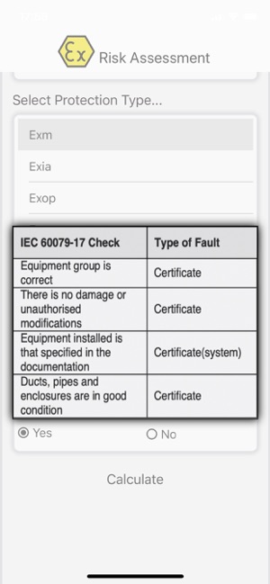 Ex Risk Assessment