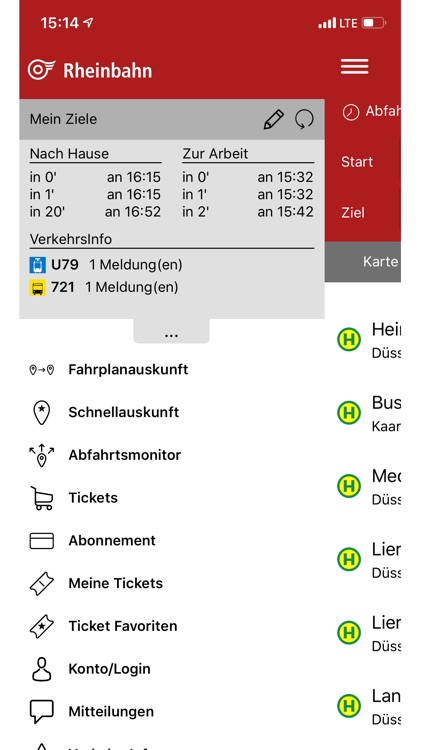 Rheinbahn Fahrplanauskunft screenshot-3