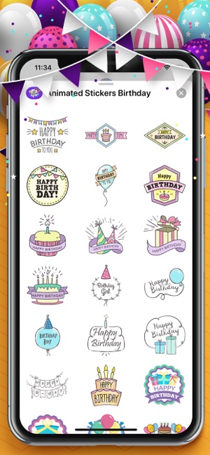 Animated Stickers Birthday(圖5)-速報App