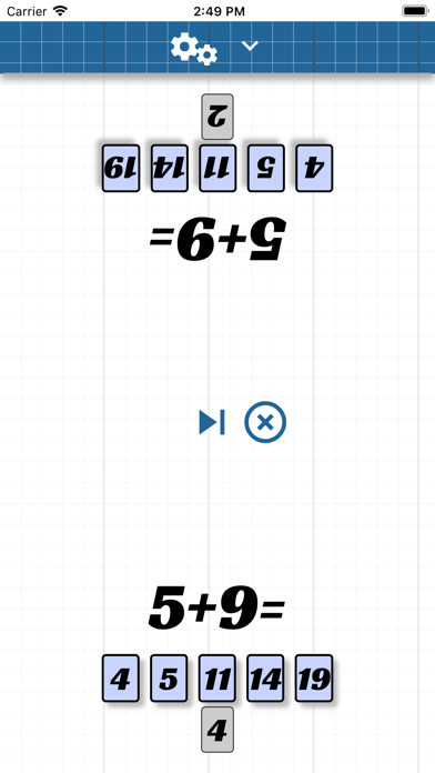 Multiplication table game screenshot 2