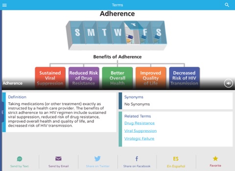 AIDSinfo HIV/AIDS Glossary screenshot 2