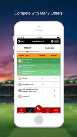 Game screenshot FullToss: Cricket Quiz app apk