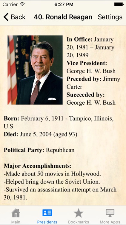 U.S.A. Presidents Pocket Ref. screenshot-4