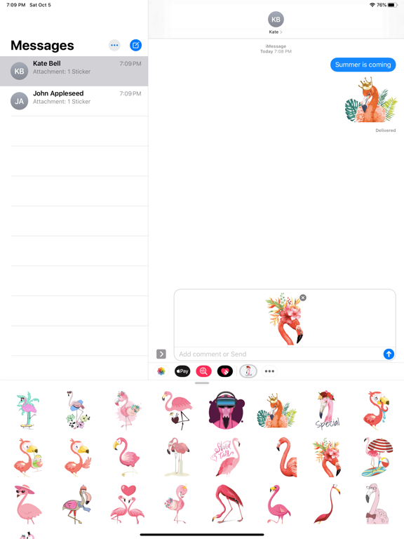 Flamingo Tropical Stickers screenshot 4