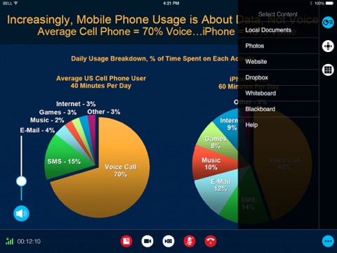 Скриншот из Polycom RealPresence Mobile HD