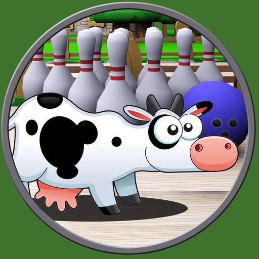 Farm animals and bowling for children - free game icon