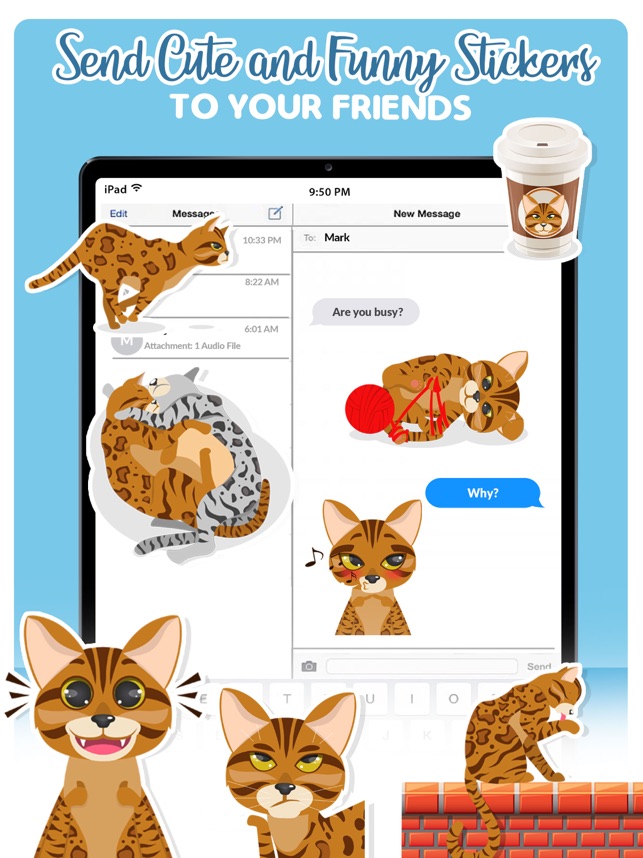 Bengal Cats Emoji Stickers App on the App Store