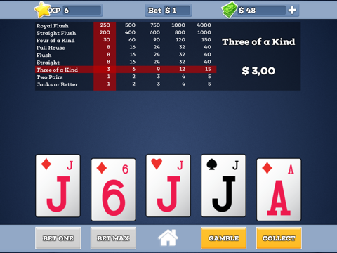 All American * Video Poker screenshot 2