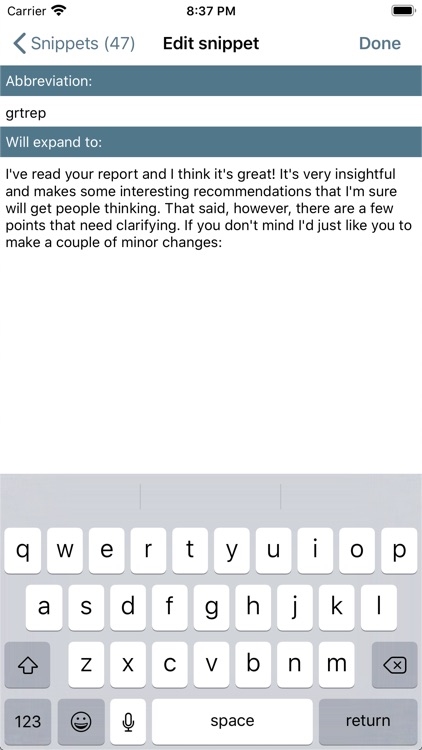 TypeIt4Me Touch screenshot-5