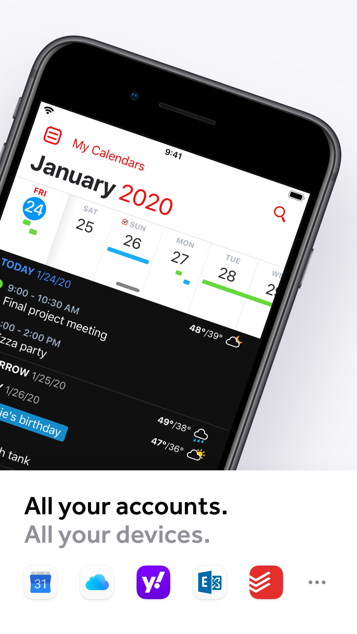 Screenshot do app Fantastical - Calendar & Tasks