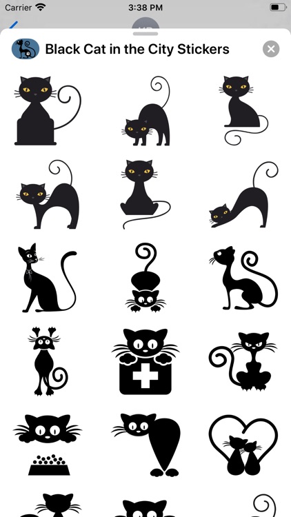 Black Cat in the City Stickers