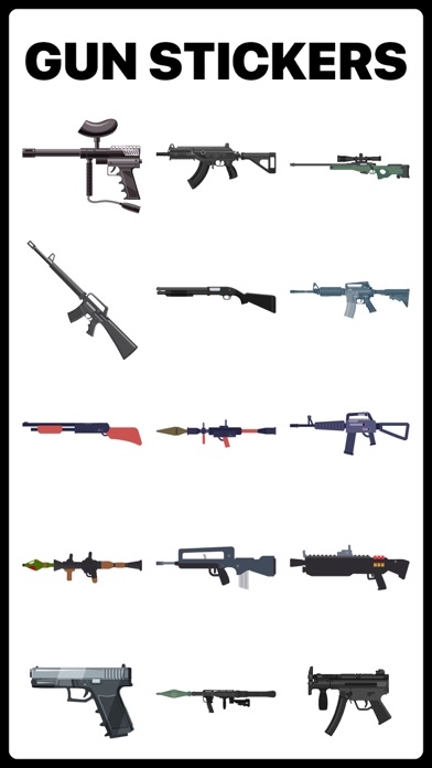 Guns Stickers Emojis Pack App screenshot 2