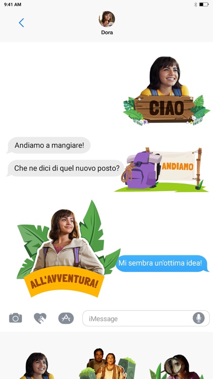 Gli sticker ufficiali di Dora