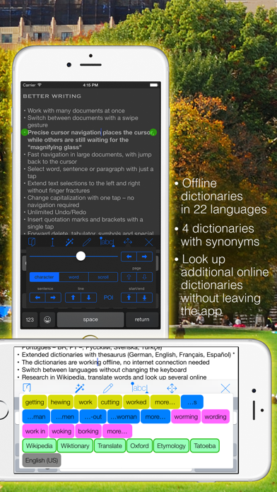 Textkraft Pocket - Write text, research, correct & share Screenshot 2