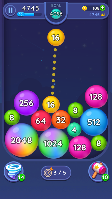 2048 Merge Bubbles! screenshot1