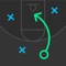 InfiniteHoops Whiteboard is a basketball whiteboard app for illustrating game plays