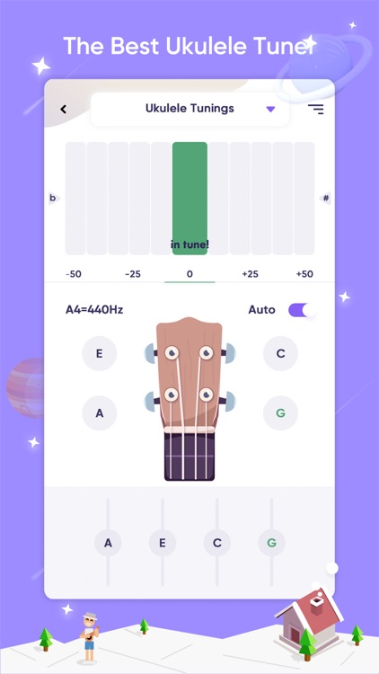 Tunefor Ukulele tuner & tabs + screenshot-0