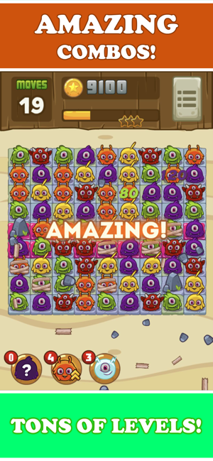 Funny Monsters puzzle Match 3(圖3)-速報App