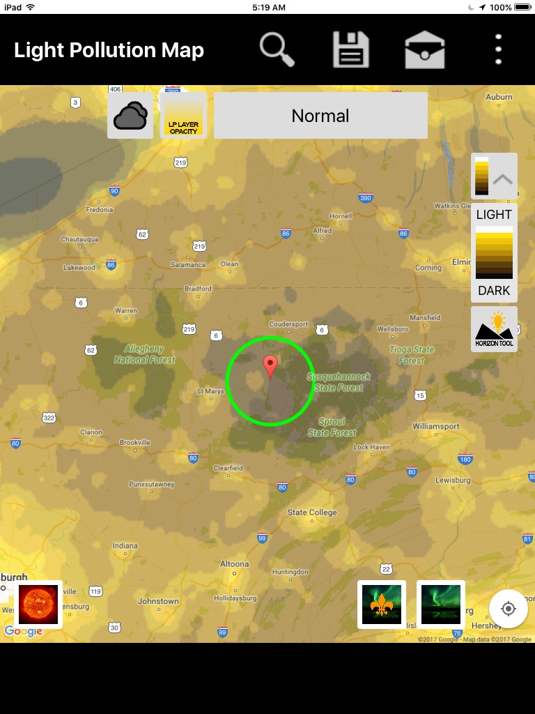 Light Pollution Map - Dark Sky screenshot 2